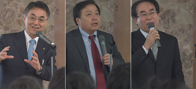 村椿晃魚津市長・富山大　鈴木副学長