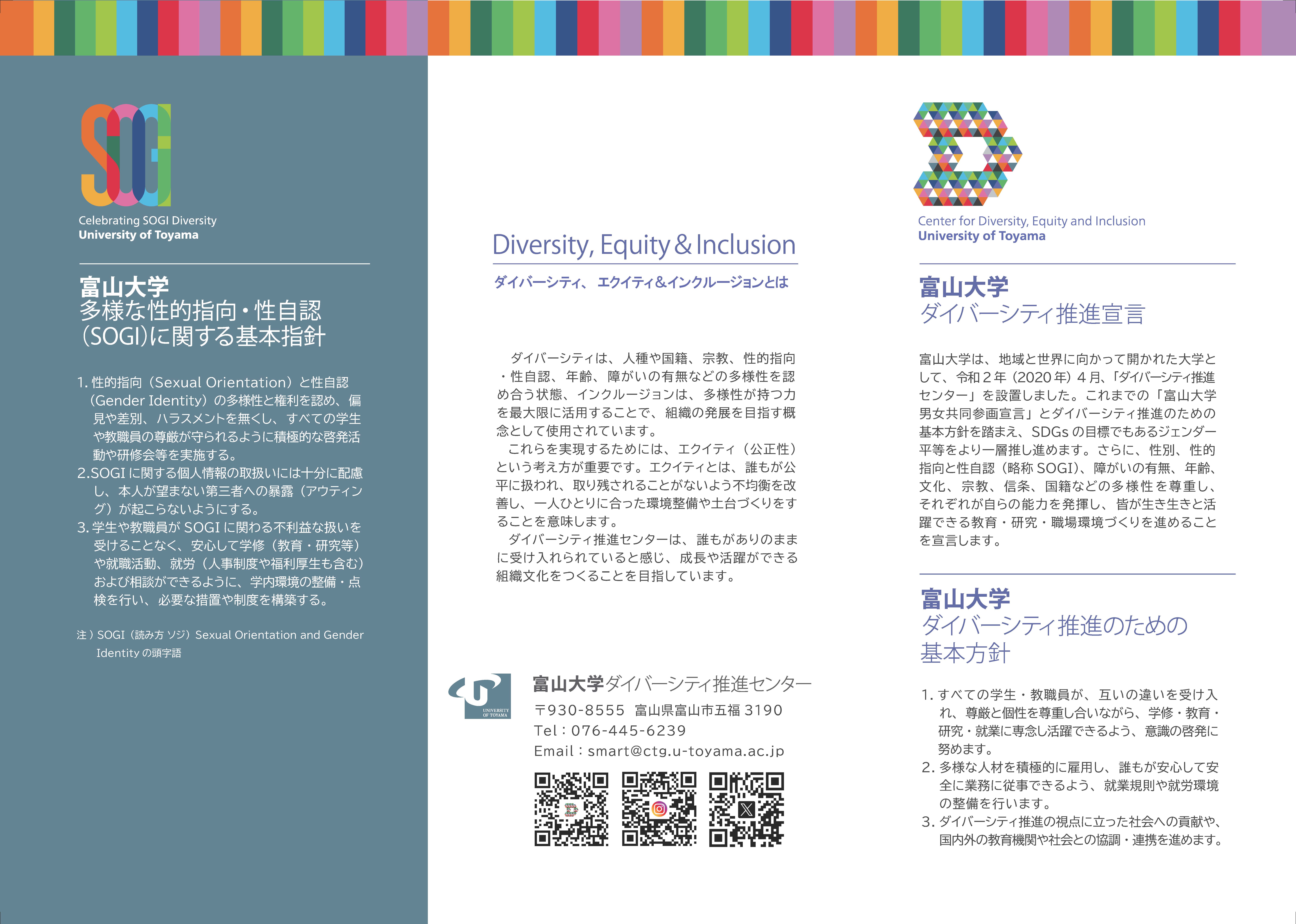 富山大学ダイバーシティ推進センターパンフレット