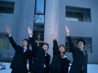 At the front of Dep. of Sci. build., after presentations of graduation thesis -2