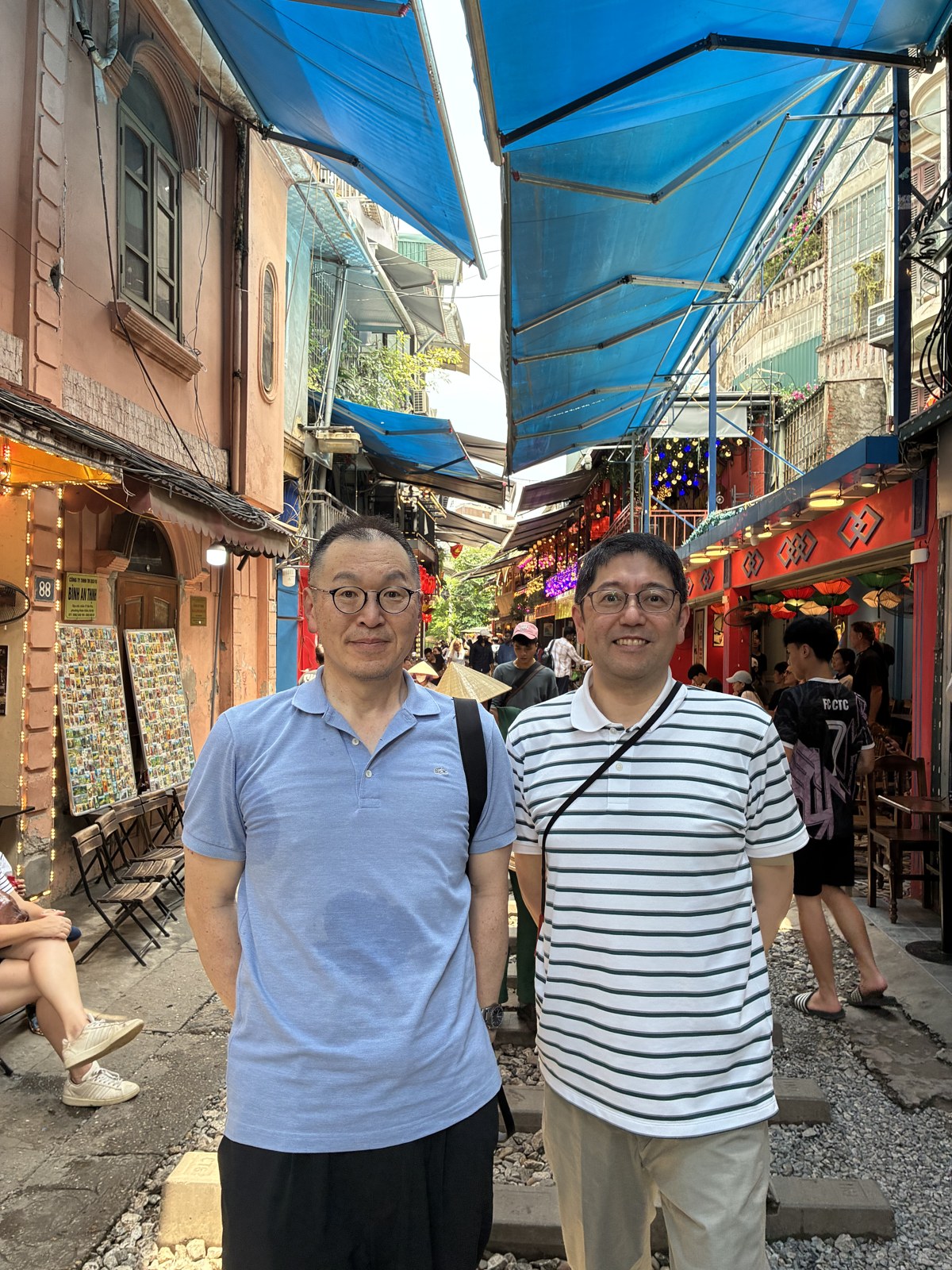 Professor Murayama and Professor Yutaka Takaguchi in Hanoi.