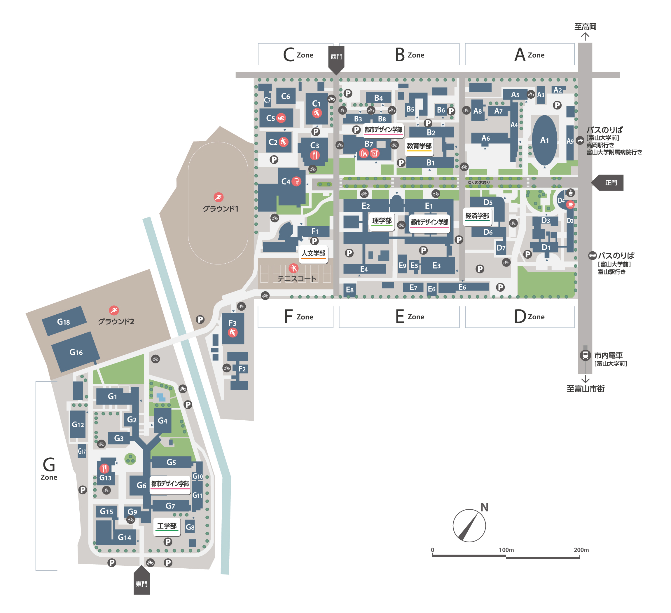 大学構内地図