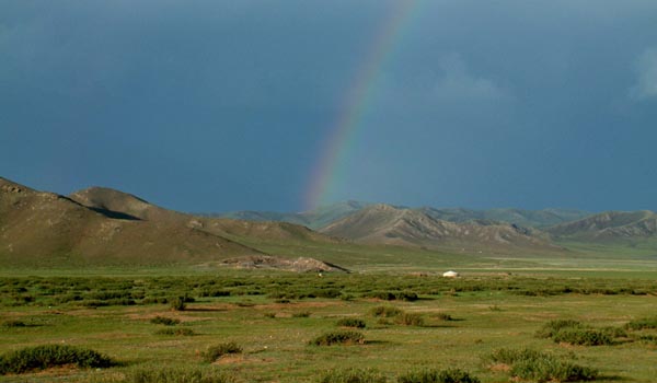 rainbow in Mongolia